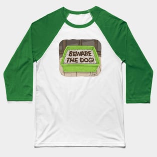 “BEWARE THE DOG” LITTER BOX Baseball T-Shirt